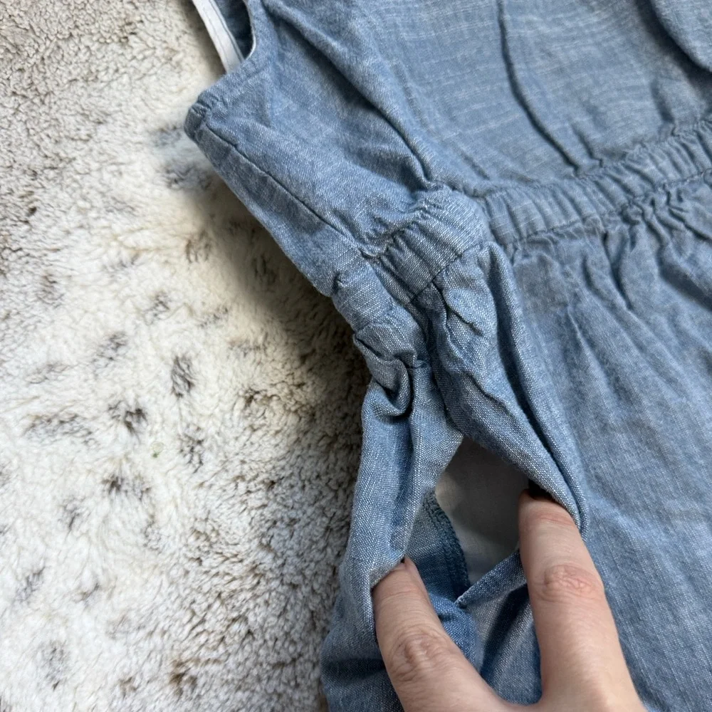 Cat & Jack lightweight denim dress girls small cutout star embroidery summer